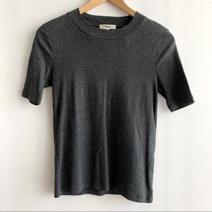 Madewell | Gray Mock Neck Tee